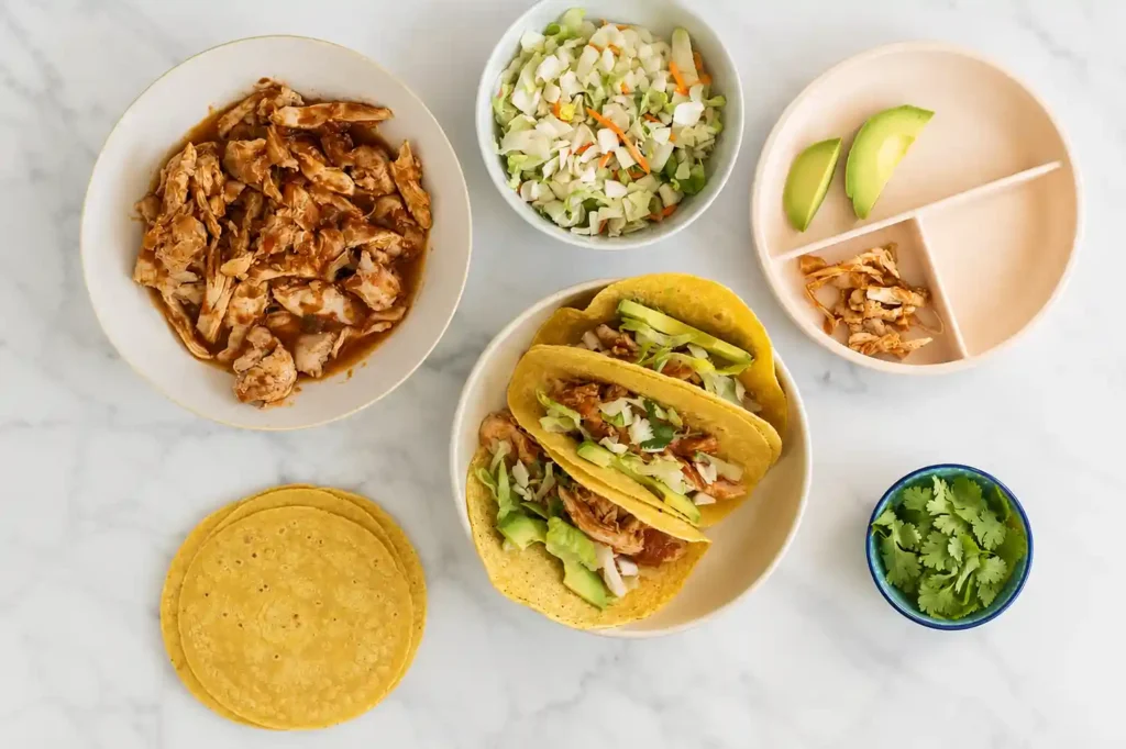 Crockpot Chicken Tacos with Salsa