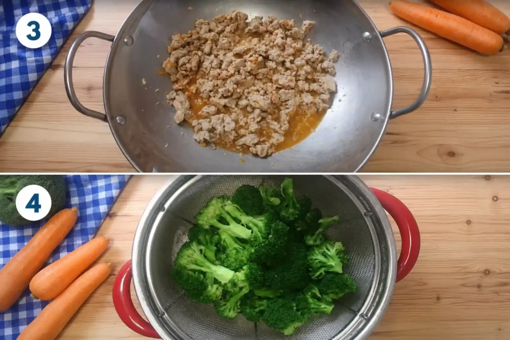 Orange Ground Chicken Rice Bowls
