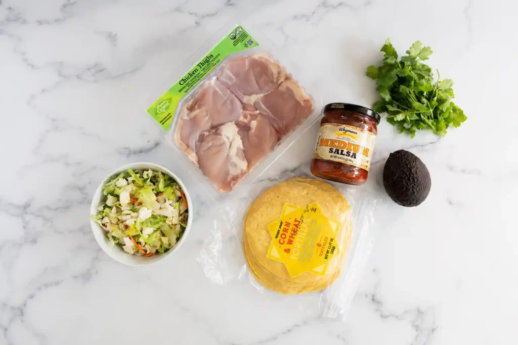 Crockpot Chicken Tacos with Salsa