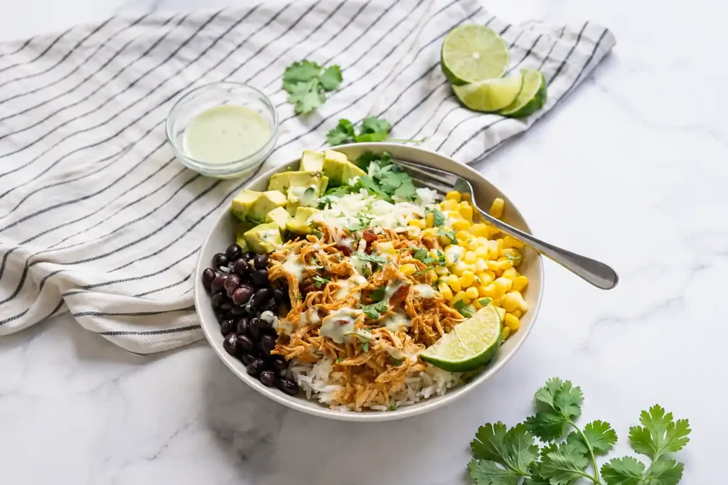 Shredded Chicken Rice Bowls Recipe