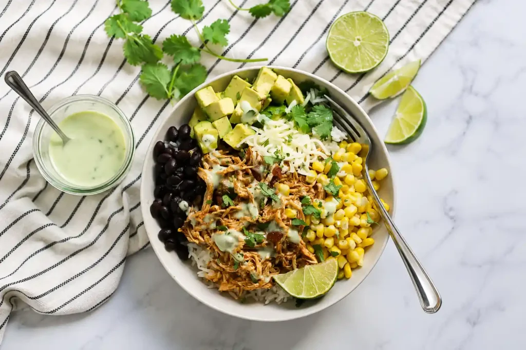 Shredded Chicken Rice Bowls Recipe