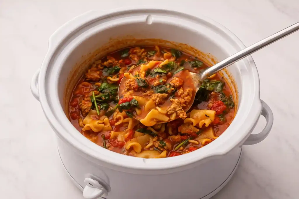Crockpot Lasagna Soup