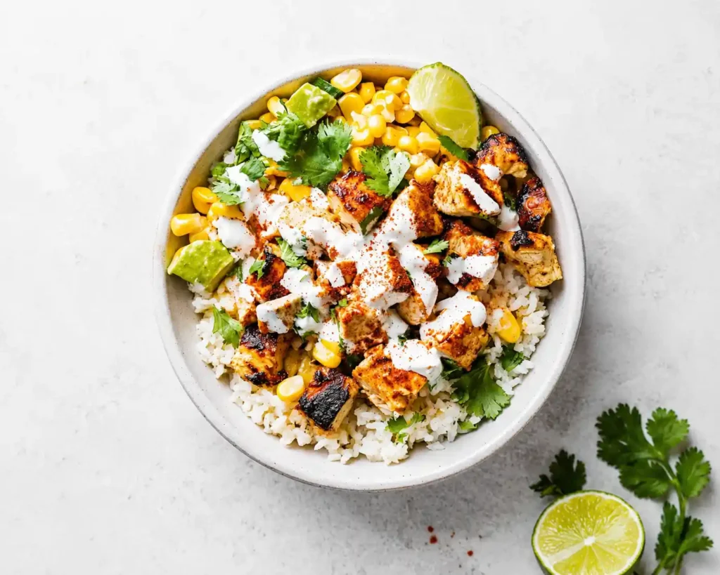 Street Corn Chicken Rice Bowl Recipe