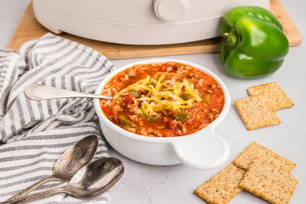 Crockpot Stuffed Pepper Soup