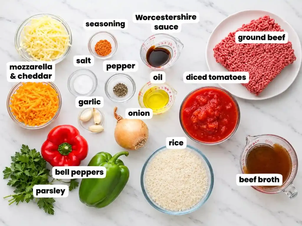 Stuffed Pepper Casserole with Beef