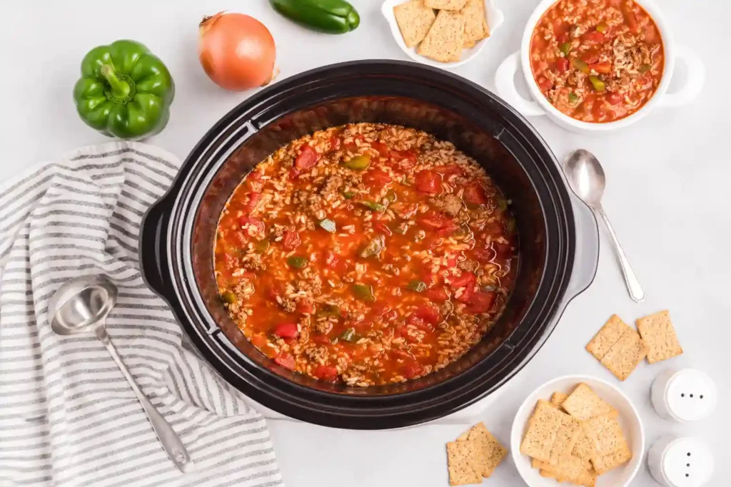 Crockpot Stuffed Pepper Soup