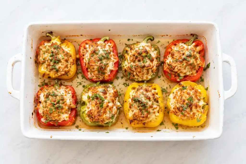 Ground Chicken Stuffed Peppers