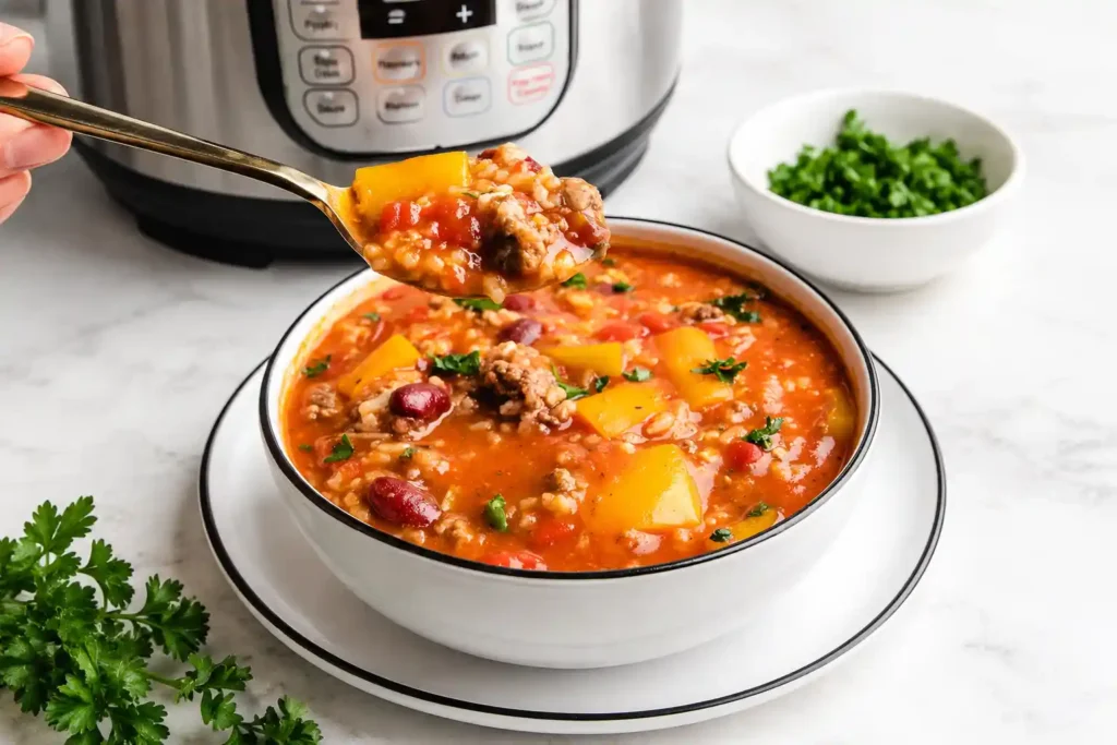 Instant Pot Stuffed Pepper Soup