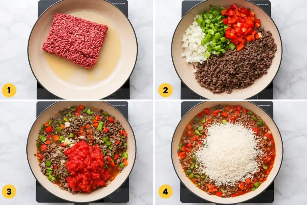 Stuffed Pepper Casserole with Beef 