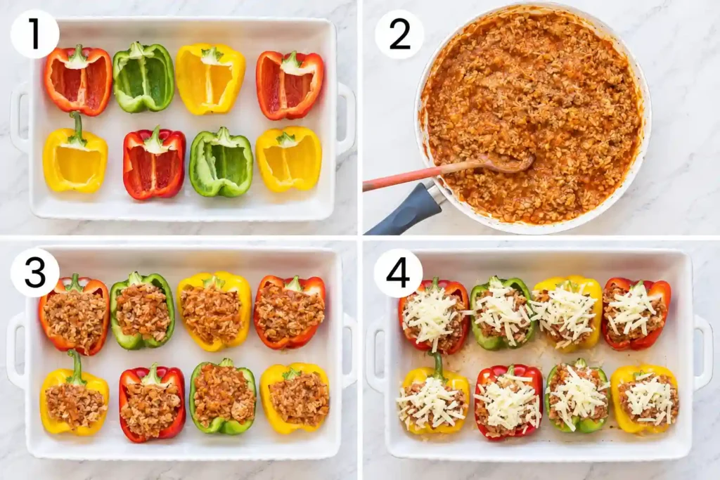 Ground Chicken Stuffed Peppers