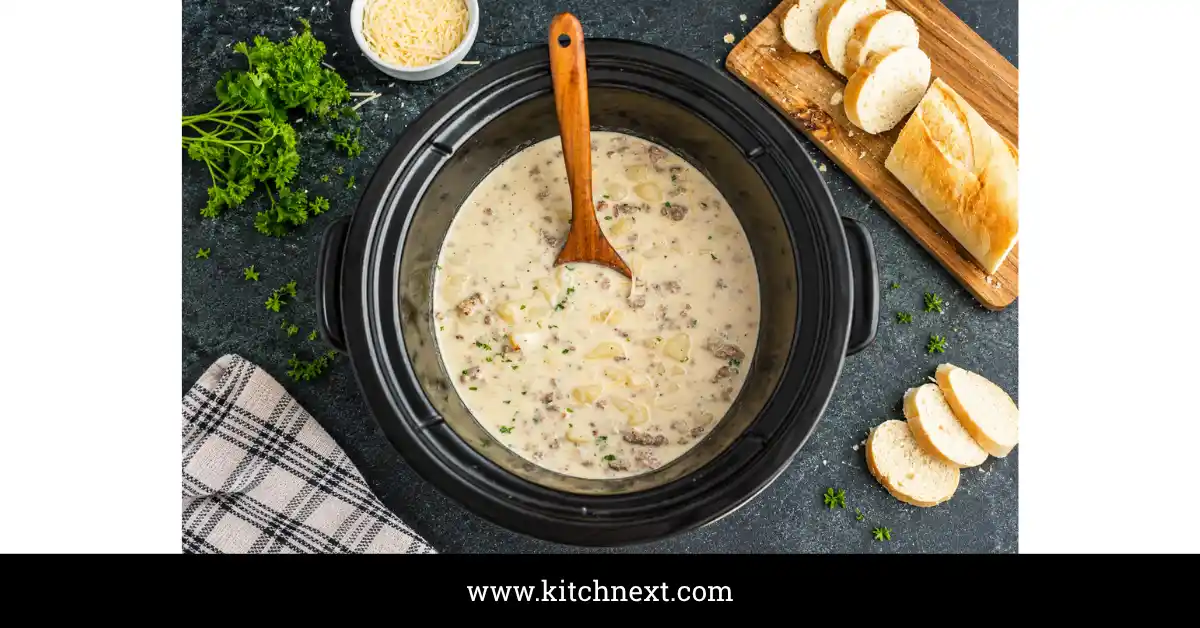Crockpot Sausage Potato Soup (Easy Slow Cooker Recipe)