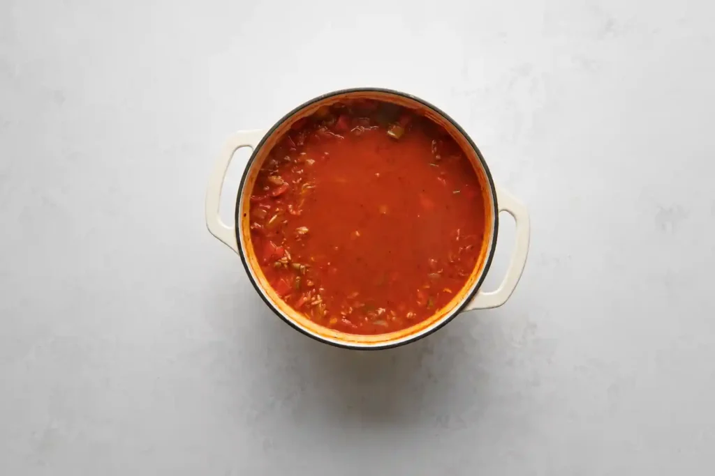 Stovetop Stuffed Pepper Soup