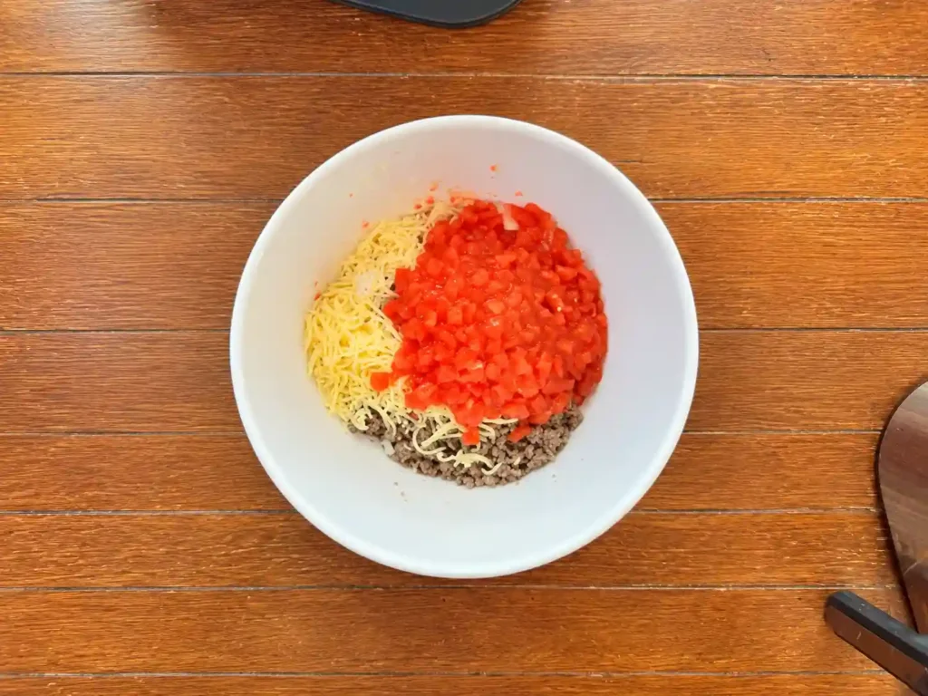 Air Fryer Stuffed Bell Peppers with Ground Beef